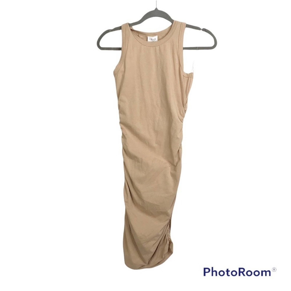 Le Lis brown nude ruched sides mini dress NWT